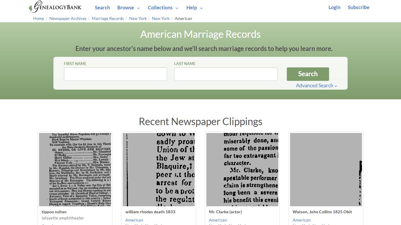 American Marriage Records Online Search